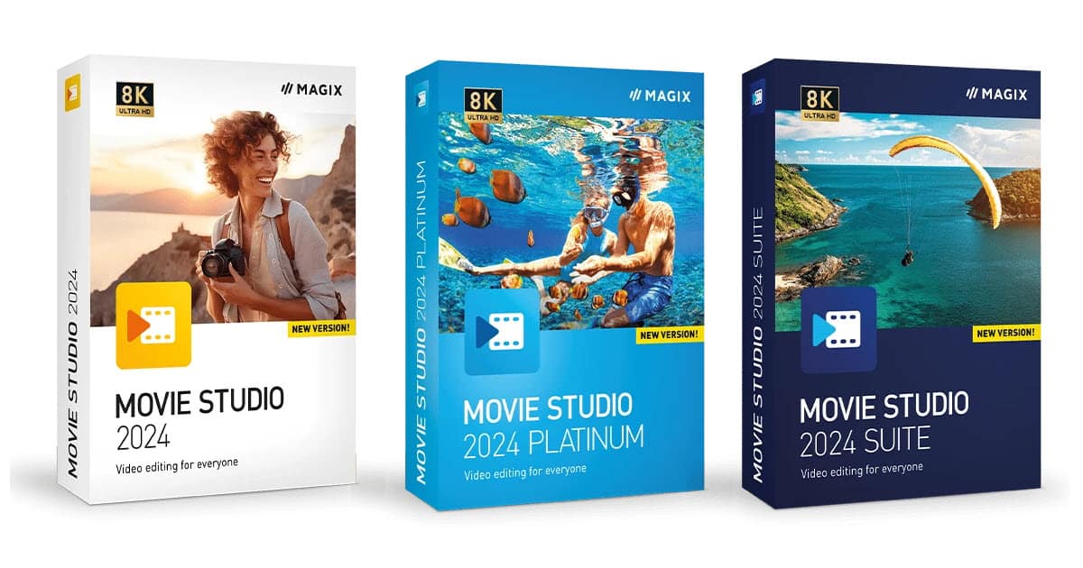 Magix Movie Studio 2024 product range.