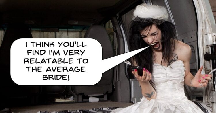 Bridal influencer with branding problems.