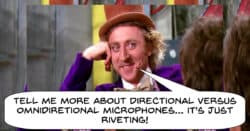 Wonka meme of choosing microphones.