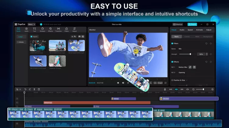 CapCut review page top image of the interface.