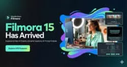 Filmora 15 review top product image.