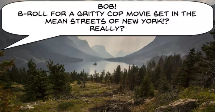 Humorous example of inappropriate b-roll footage.