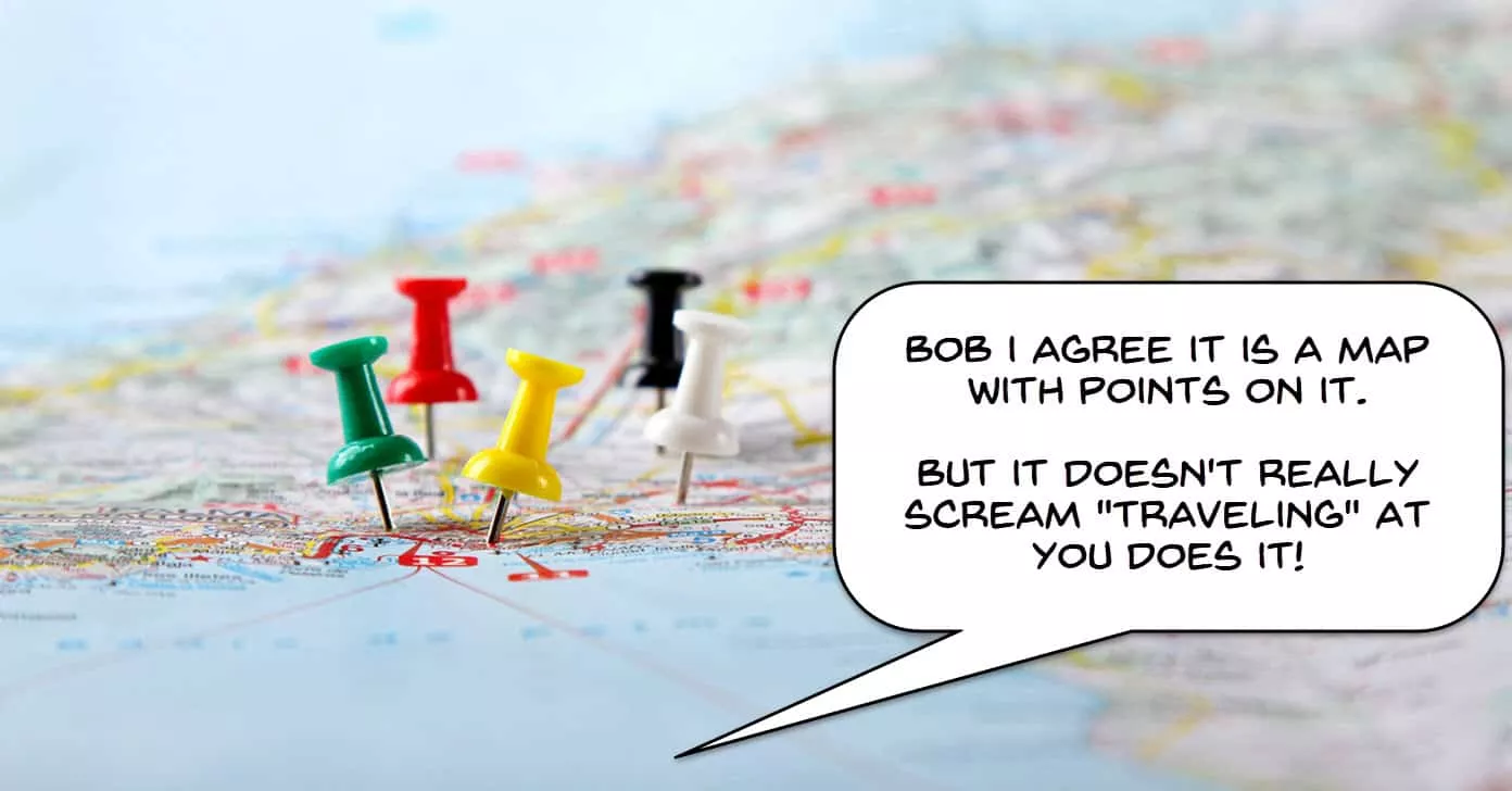 Map with markers on it.