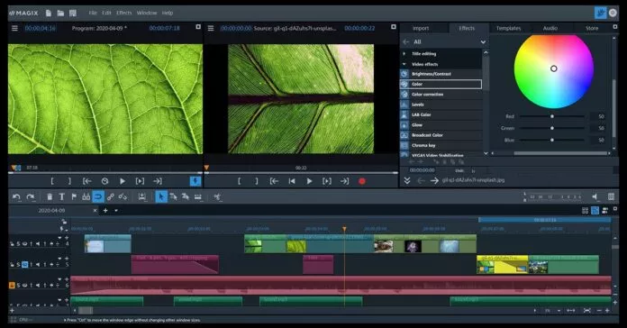 Magix Video Pro X Interface