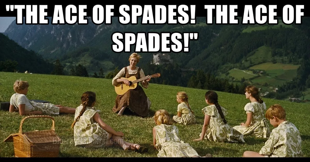 Humorous image of wrong choice of music.