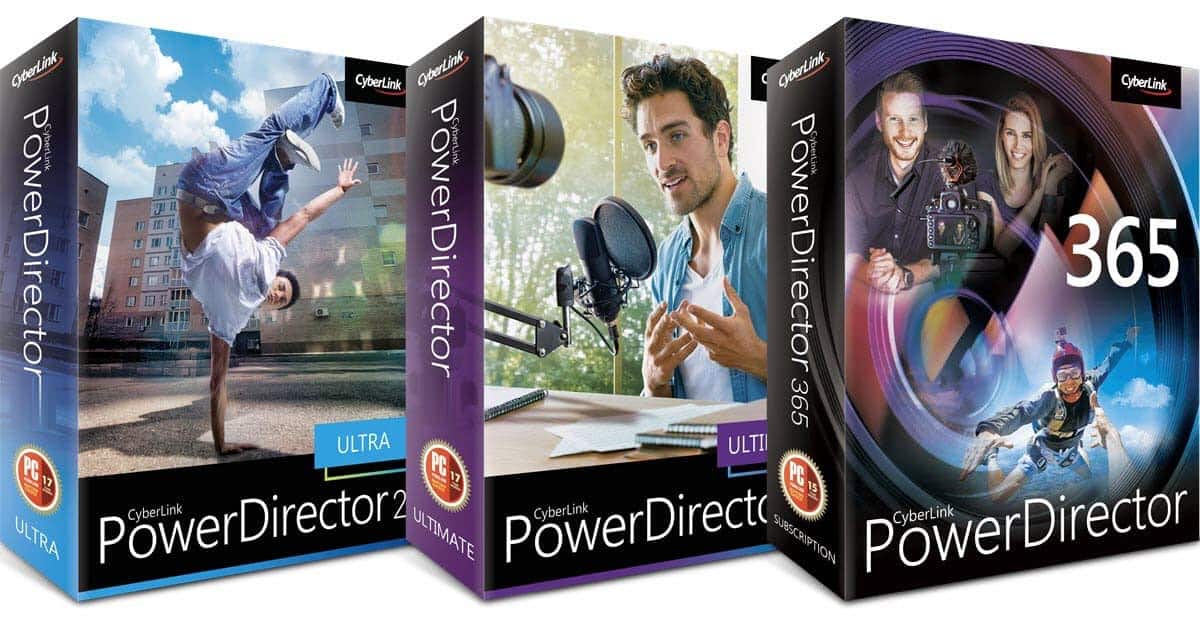 CyberLink PowerDirector 2024 / 365 product range box shots