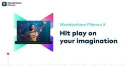 Intro image to Filmora x release.