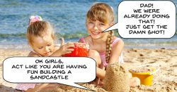 Little girl annoyed at father trying to get the shot.