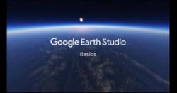 Opening splash page of Google Earth Studio