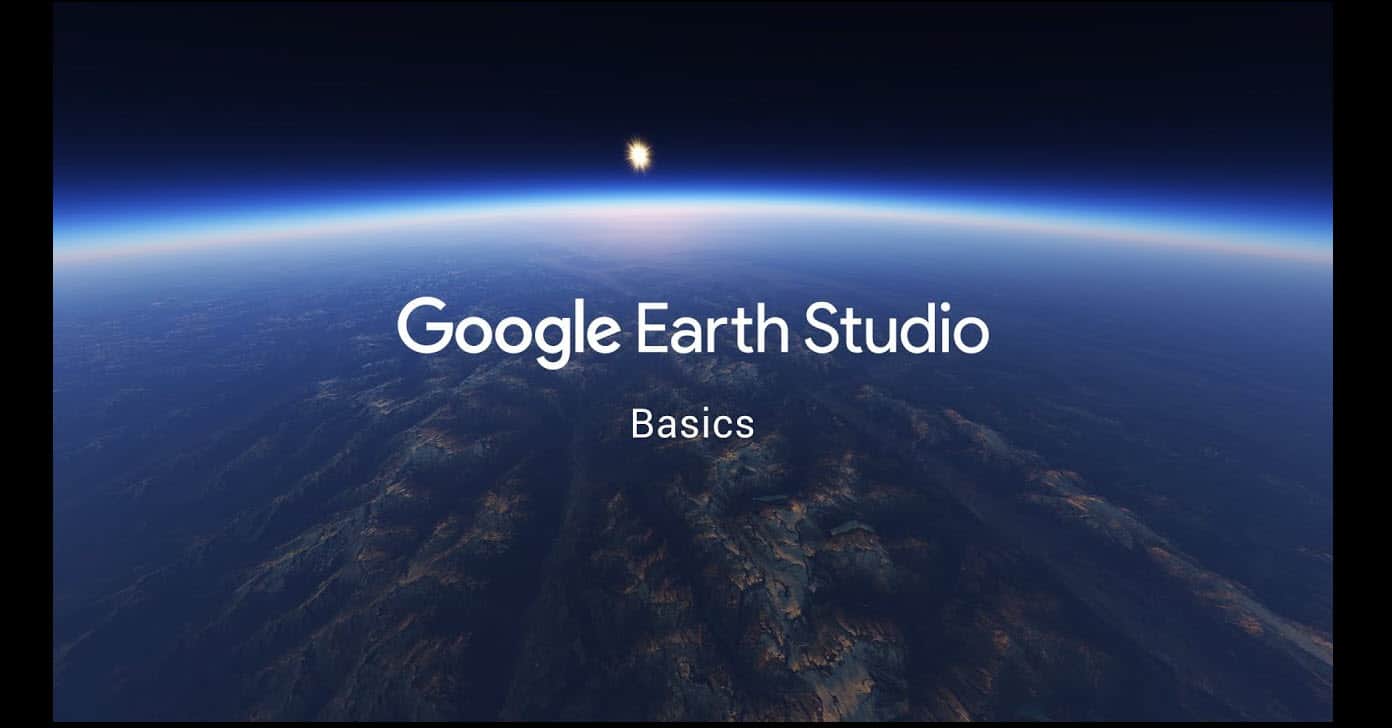 Opening splash page of Google Earth Studio
