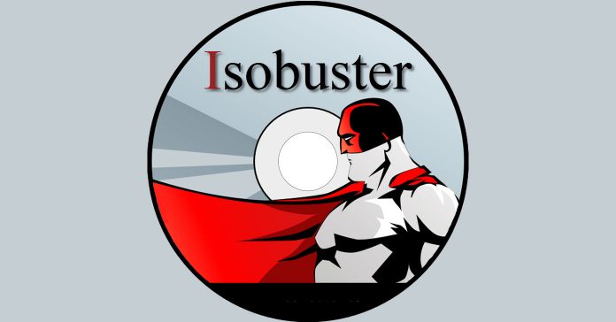 Image of the Isobuster data recovery software logo on a grey background.