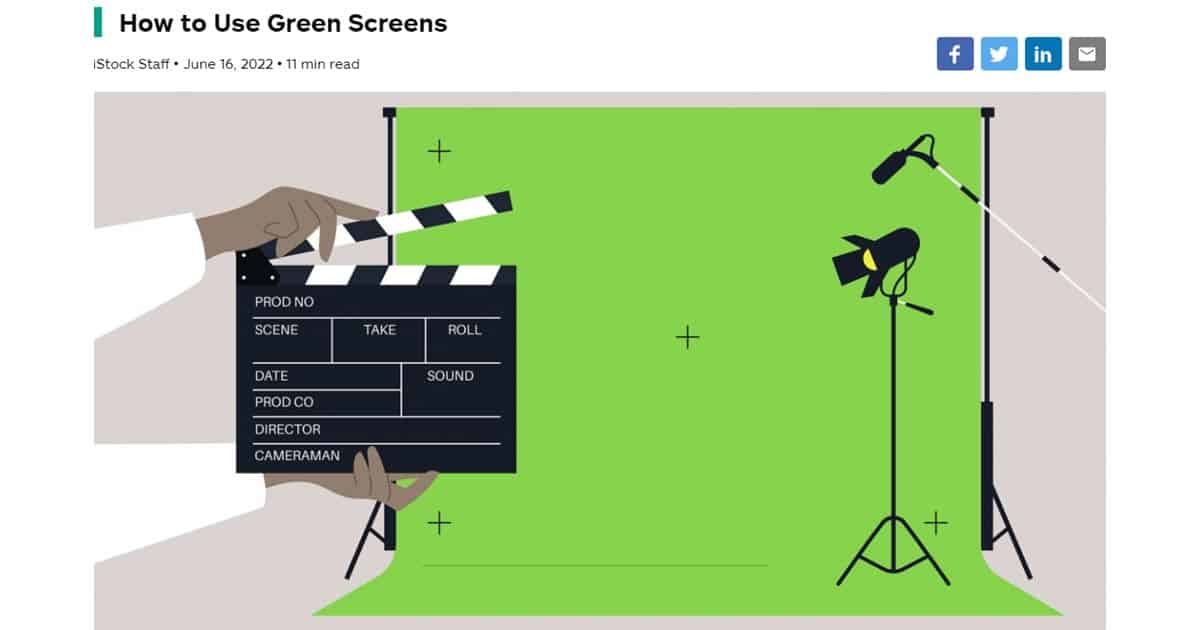 Image of green screen setup.