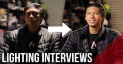 Still shot from an interview setup.