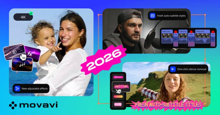 Movavi Video Editor 2026 product shot.