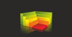 Graphical image of a histogram.