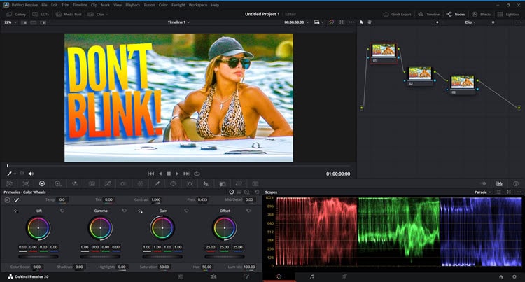 Image edited using DaVinci Resolve