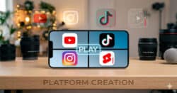 Image showing the effect of editing for different social media platforms.