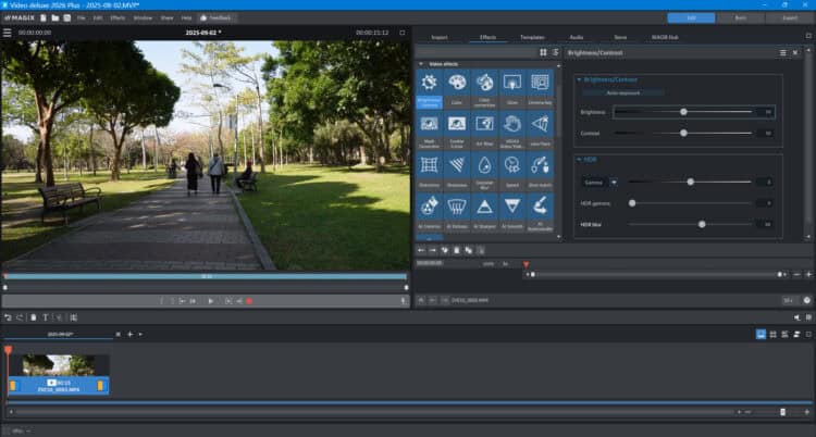 Magix Video Deluxe user interface.