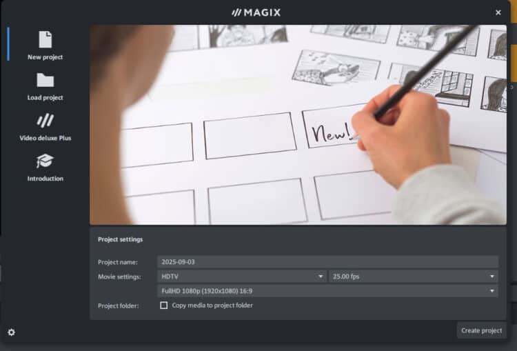 Magix Video Deluxe splash screen.