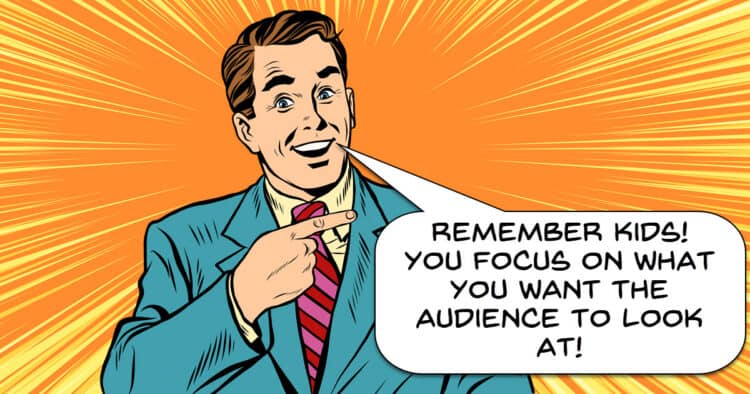 50's cartoon guy stressing the importance of video focus.