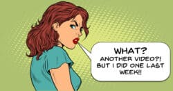 Young influencer shocked she has to make regular videos.