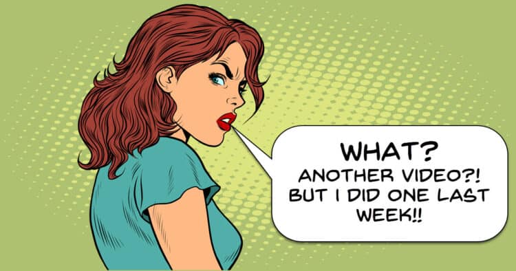 Young influencer shocked she has to make regular videos.