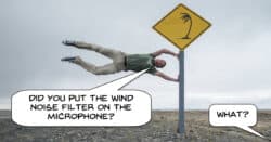 Camera wind noise filter