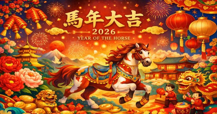 Chinese New Year image for Year of the Horse.