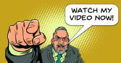 YouTube creator demanding attention.