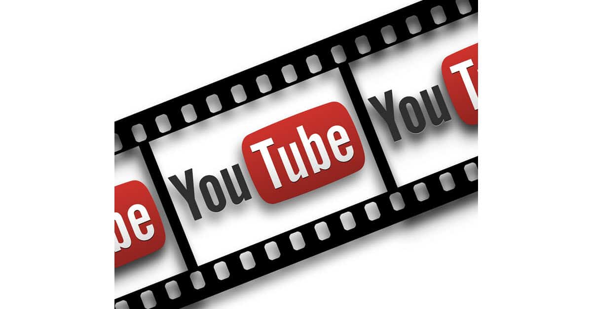 Image of film strip and YouTube logo.